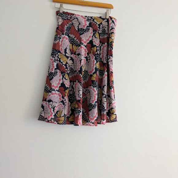 Boden Pink and Yellow A-Line Skirt - Picture 7 of 10